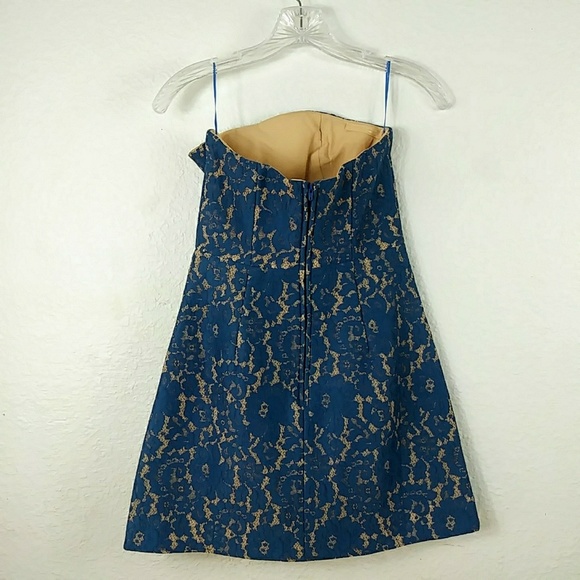NWT Revolve KEEPSAKE the Label Every Way Lace Dress Blue Strapless S - Picture 5 of 8